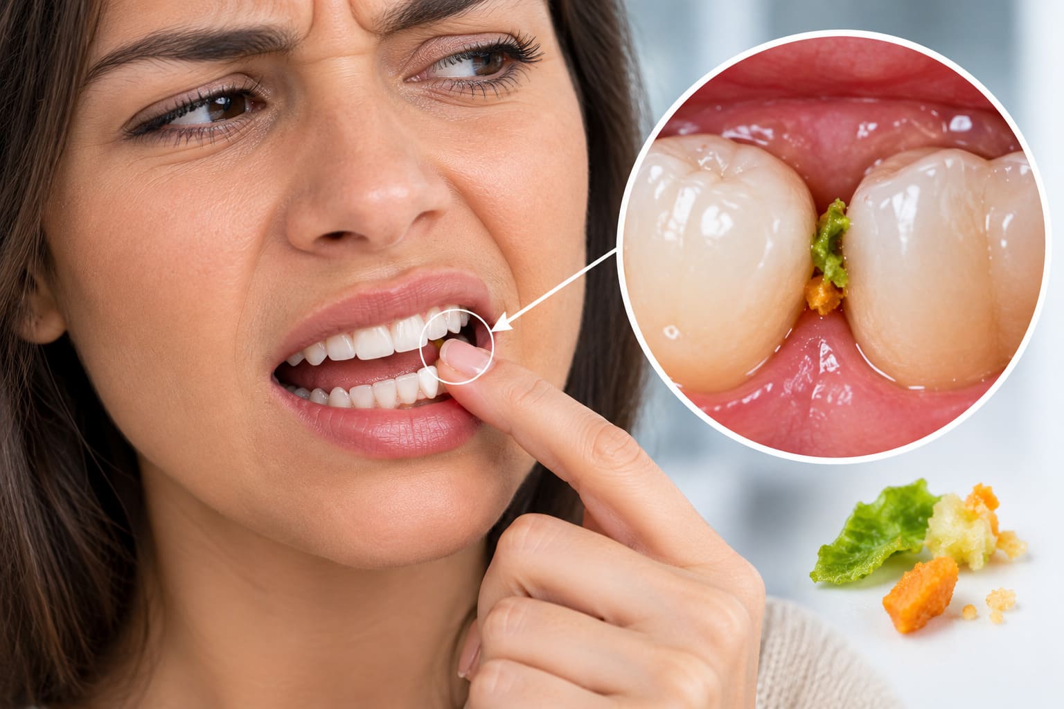 Il cibo si incastra sempre tra due denti: da cosa dipende e cosa fare