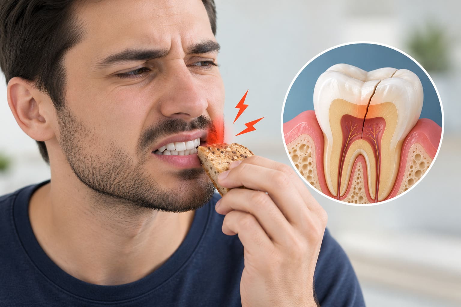 Perché il dente fa male solo quando mastico? Le possibili cause