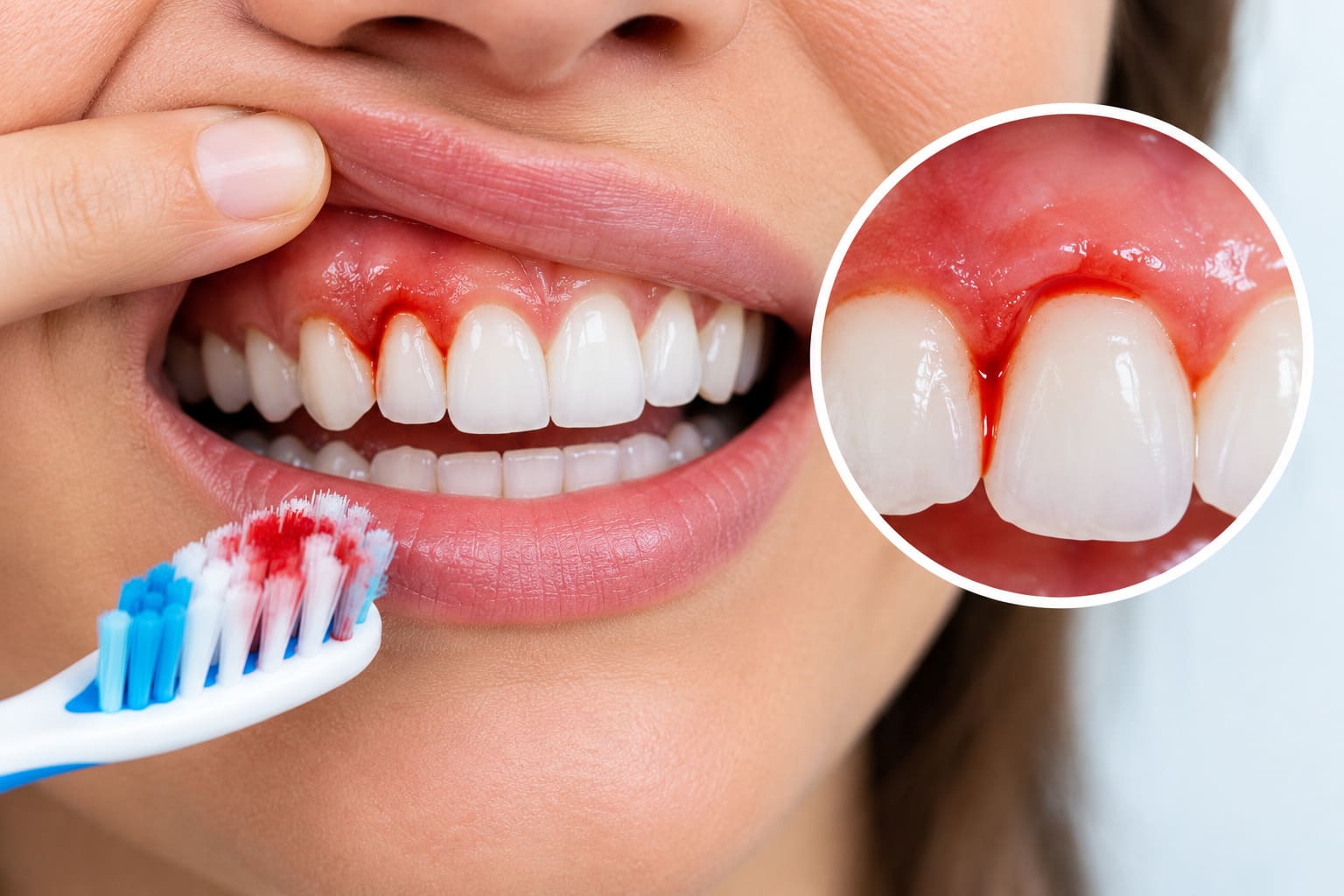 Una gengiva sanguina solo in un punto: è normale?